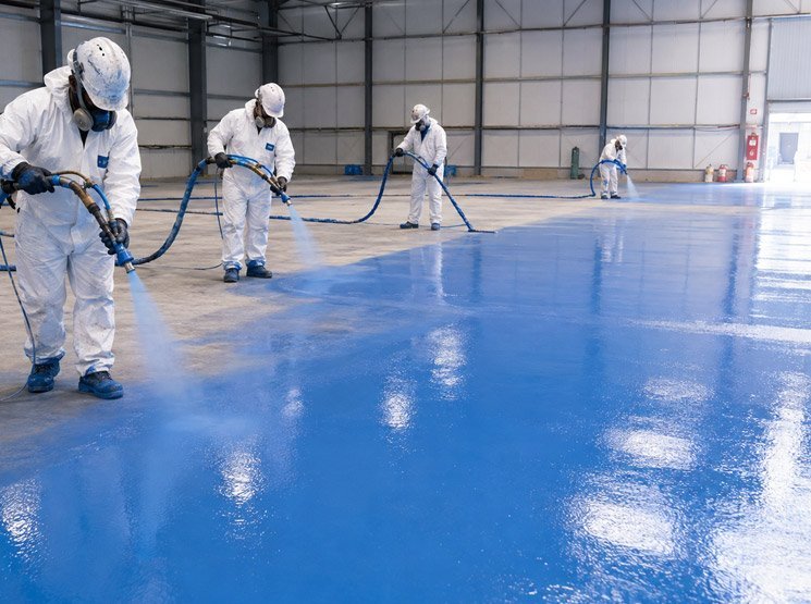 Suelos de poliurea para naves industriales en Navàs Reparación de juntas con poliurea elástica en Navàs